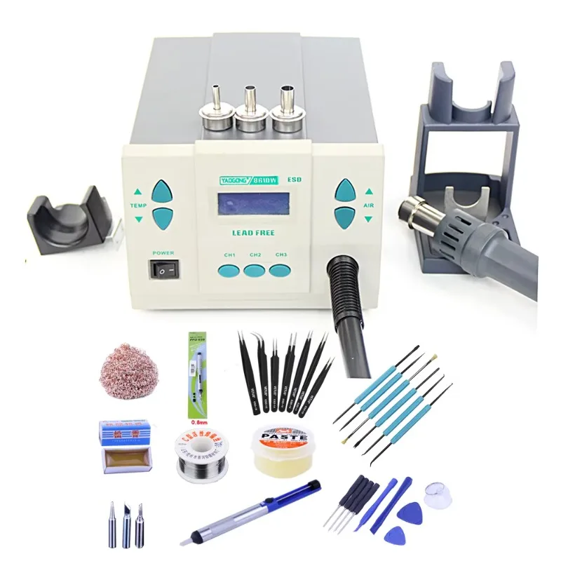 Digital Display Electric Soldering Irons + Hot Air Gun Better SMD Rework Station Lead-free 1000W 861DW