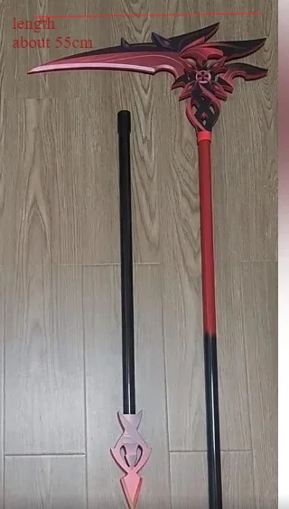 The Knave Arlecchino  Genshin Impact Sickle Cosplay Props for  Halloween Christmas Fancy Party