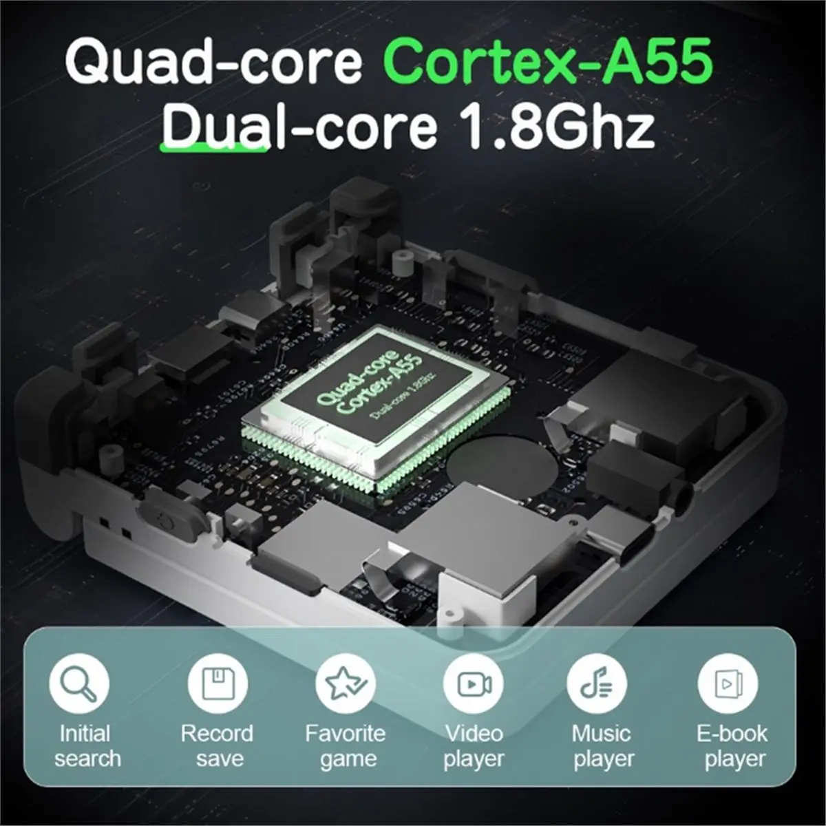 A86G NEW Flip V2 Handheld Video Game Console 128GB 3.5Inch IPS Screen Open Source Game Console -Compatible Game Pad Yellow