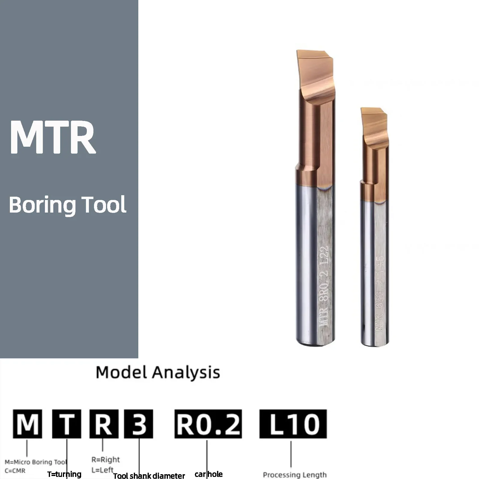 MTR1/2/3/4/5/6/8 Carbide Micro Boring Bar Tools CNC Inner Hole Turning Tool Small Diameter Shock-Resistant Stainless Steel