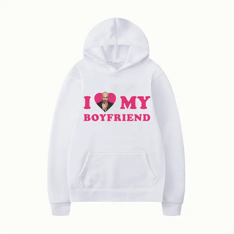 

I Love My Boyfriend Pitbull Mr Worldwide Pink Printed Hoodie Men Vintage Harajuku Oversized Sweatshirts Winter Fleece Pullover