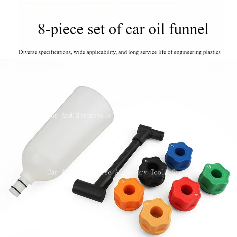 

8-Piece Oil Dispenser, Oil Change Tool, Car Engine Oil Change Funnel