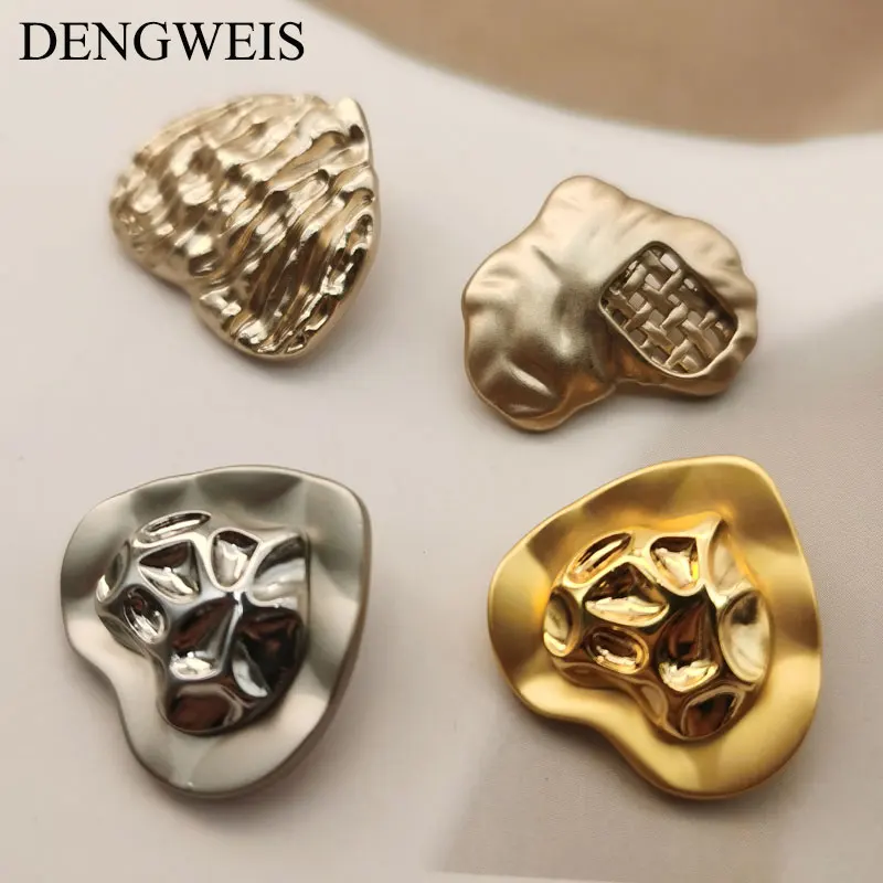 18/23 mm modische herzförmige goldene Metallknöpfe für Herren- und Damenbekleidung, Nähzubehör, DIY handgefertigte Nähknöpfe – Detail 2