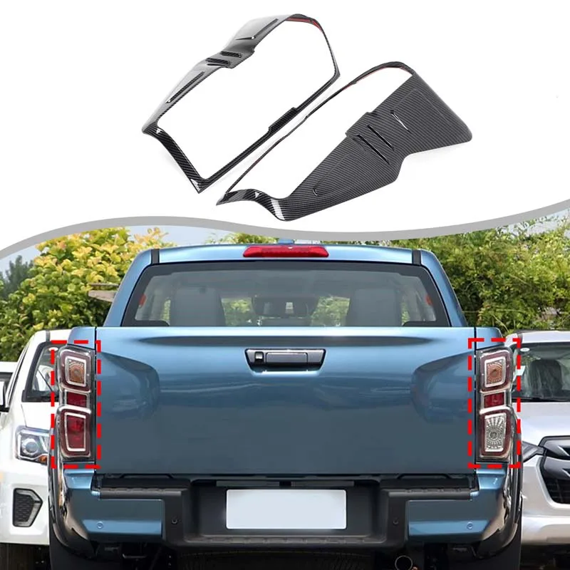 

ABS Carbon Fiber For Isuzu D-MAX 2022-2024 Car rear taillight frame decorative sticker car exterior protection accessories
