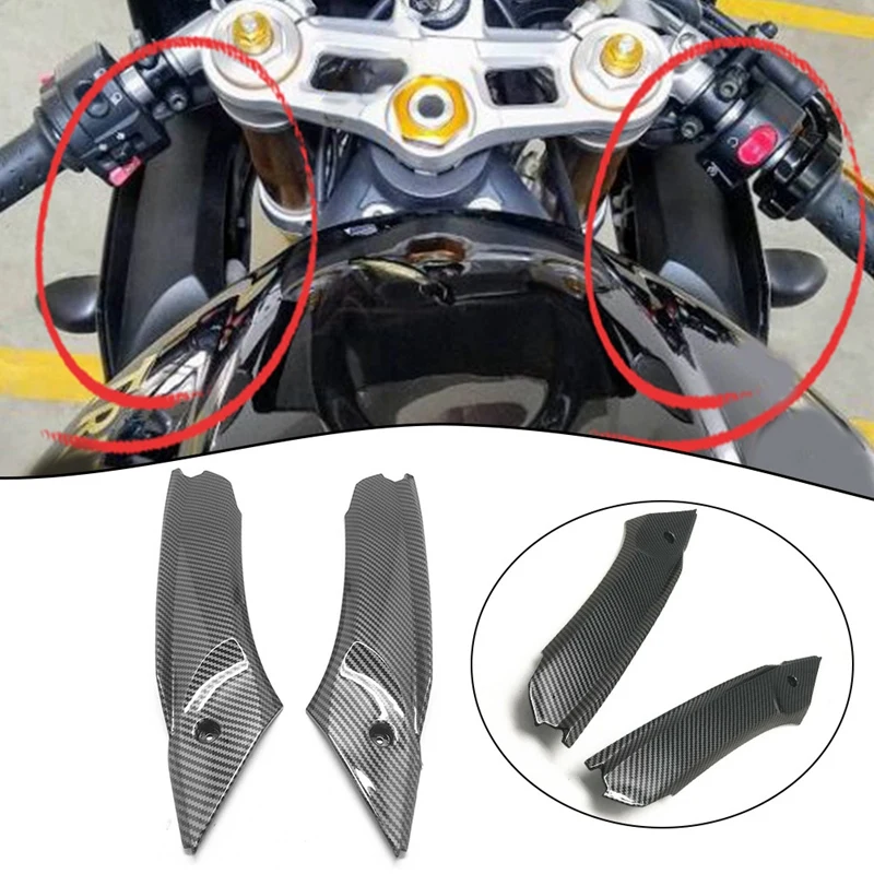 Motorcycle Upper Air Dash Handle Bar Fairing Carbon Fiber For Daytona 675 2006-2012 Replacement Accessories image 5