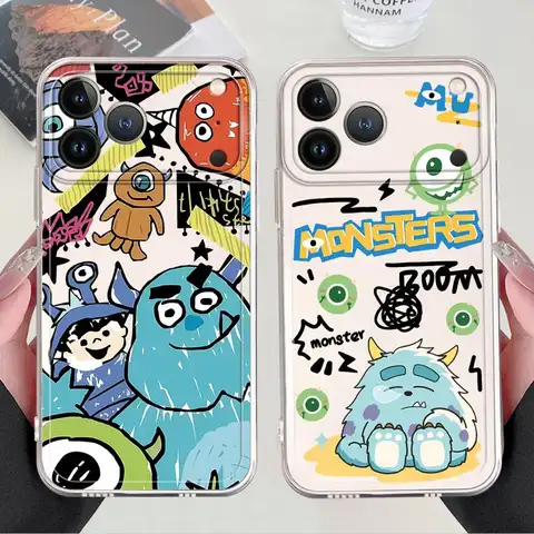 Cartoon Disney Monsters Inc Soft Phone Cover Case for iPhone 17 Air 16e 7 8 12 Mini 13 12 11 Pro MAX XR 16 15 14 Plus