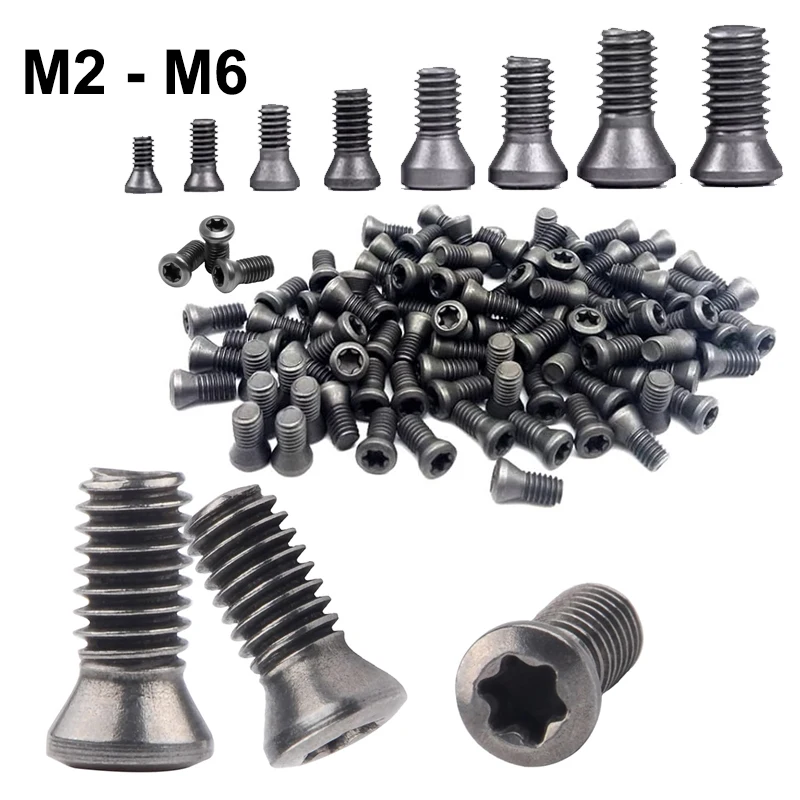 20 Stück M2 M2,5 M3 M4 M5 M6 Klasse 12,9 Einsatz Torx-Schraube ersetzt Hartmetalleinsätze CNC-Zubehör Drehwerkzeug
