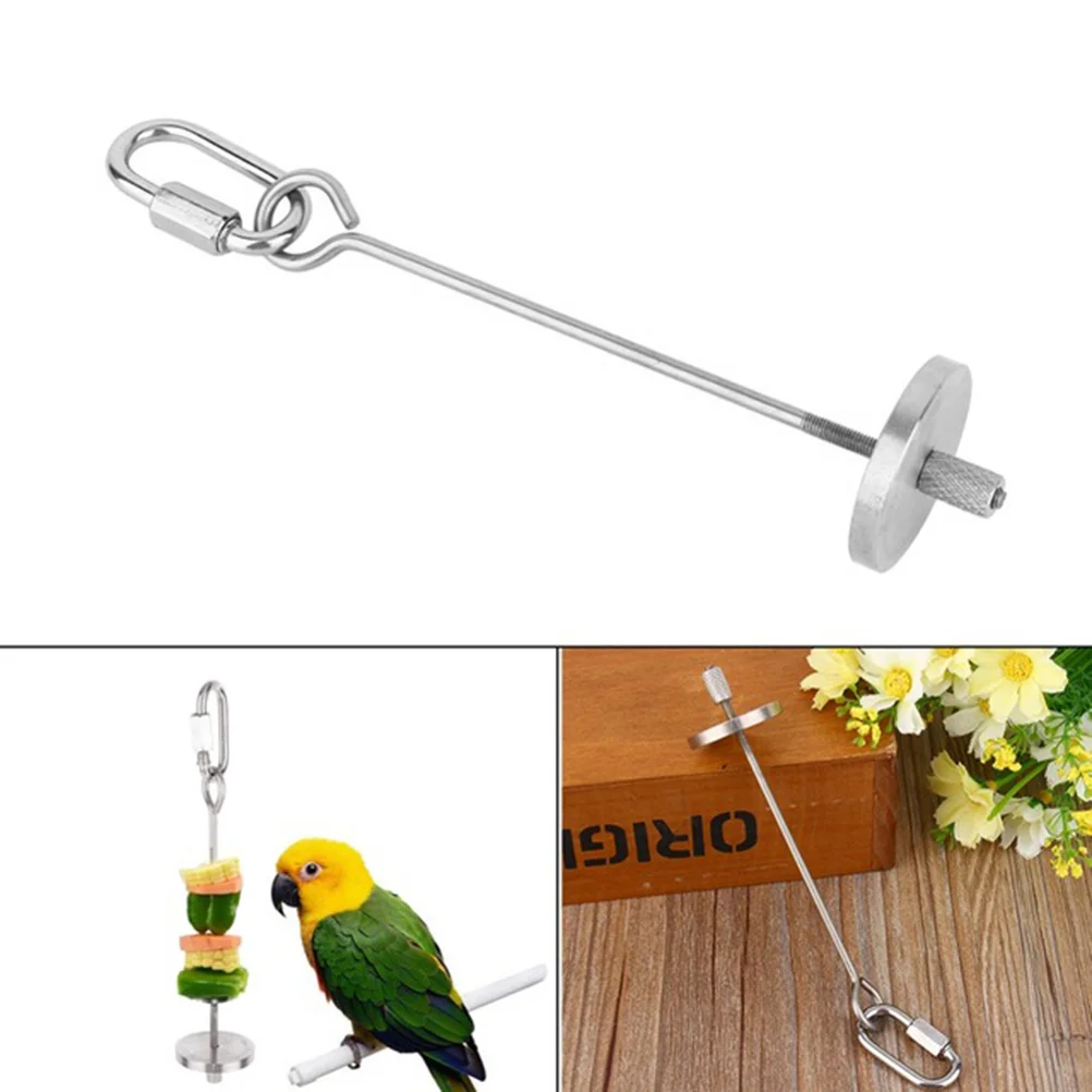 

2 PCS Bird Special Fruit Fork Stainless Steel Picks Metal Forks Parrot Birdcage Food