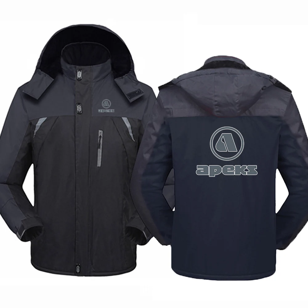 

Comfortable Thicken Jacket 2026 Autumn And Autumn Men's Apeks Scuba Diving Equipment Logo Print Fleece Long Sleeve Coat Hoodies