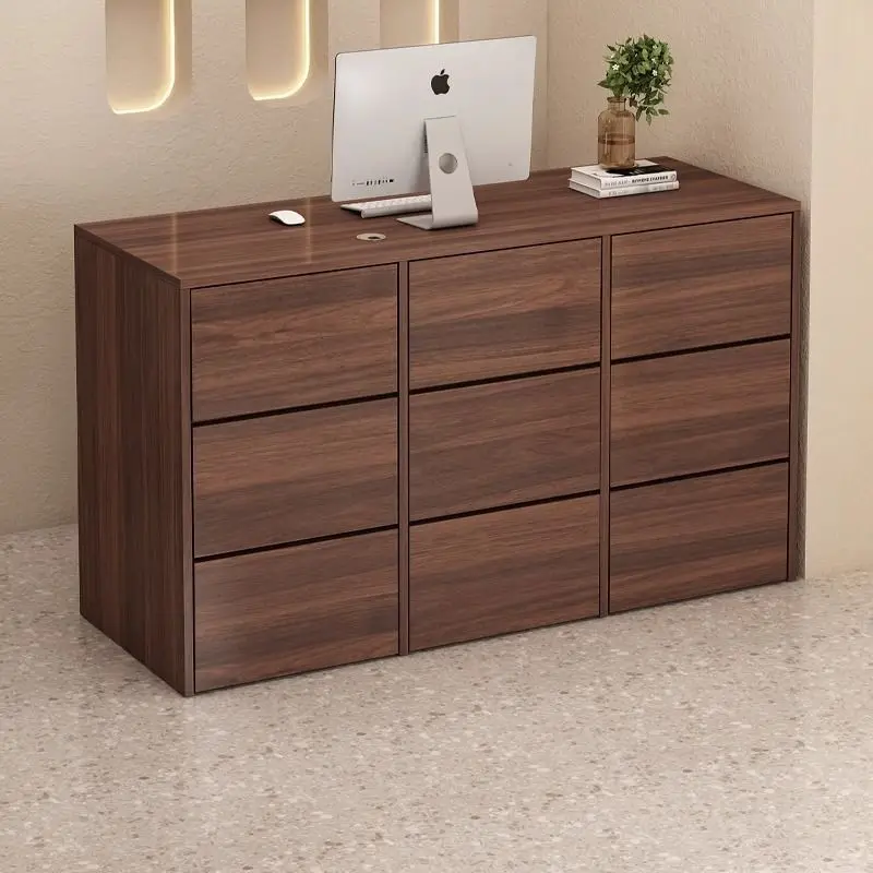 Beauty Salon Creativity Reception Desk Simple Fashionable Reception Desk Retro Office Furniture Reception Et Table ZY40JDT