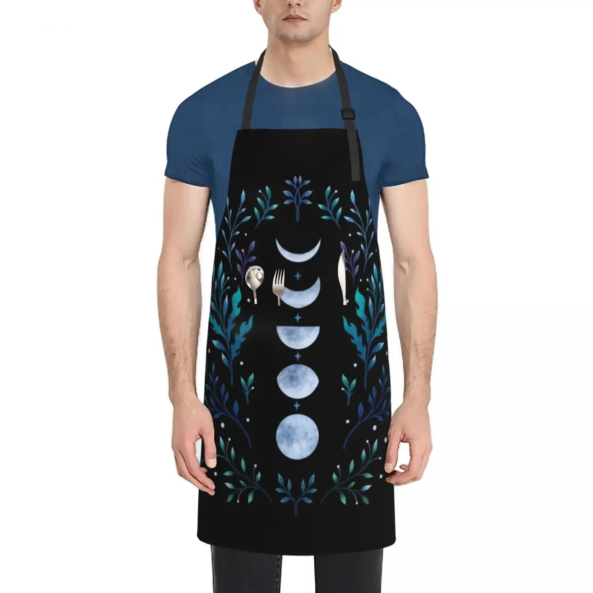 

Moonlit Garden Apron manicurist For Cosmetologist Women Kitchen'S Kitchen Utensils Apron