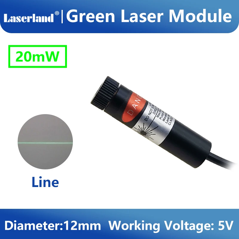 Grünes Laserdiodenmodul, 20 mW Punktlinien-Kreuzprojektor zur Ausrichtung der Stoffschneideortung