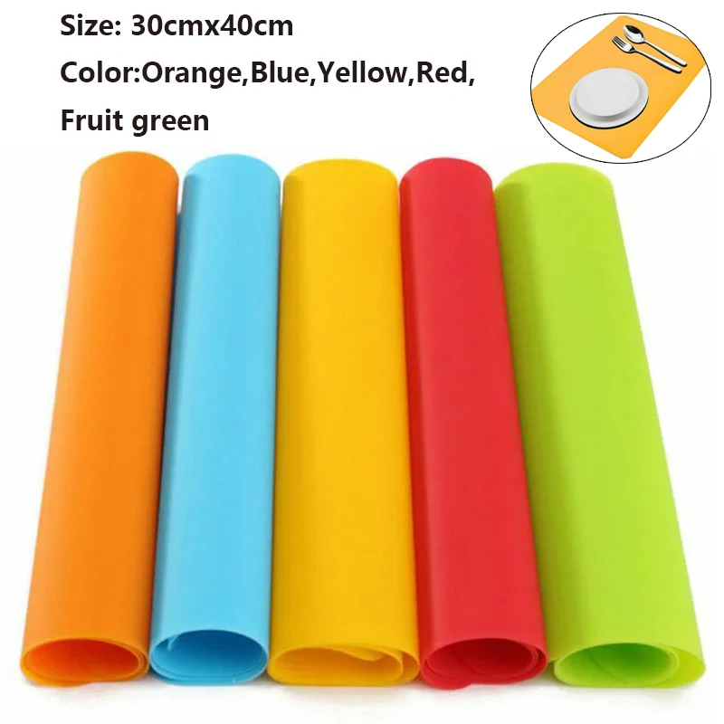 4 Different Colors Of Silicone  Placemats Baking Mat Non Stick Pan Liner Table Protector Pad Kitchen Pastry Liner Baking Bakewar