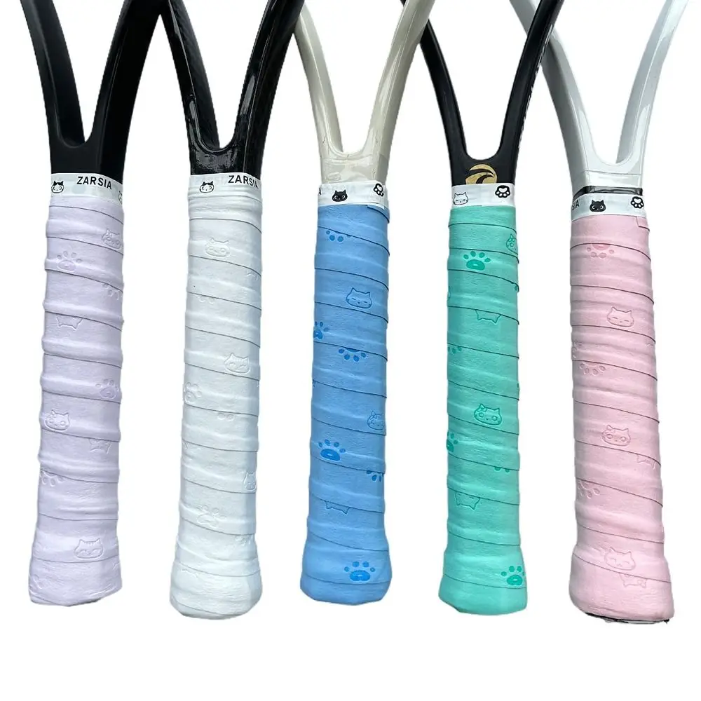 Badminton Accessories Cat Claws Tennis Overgrip Non-slip Handle Grip Badminton Sweatband Sticky Cute Racket Grip Tape Squash