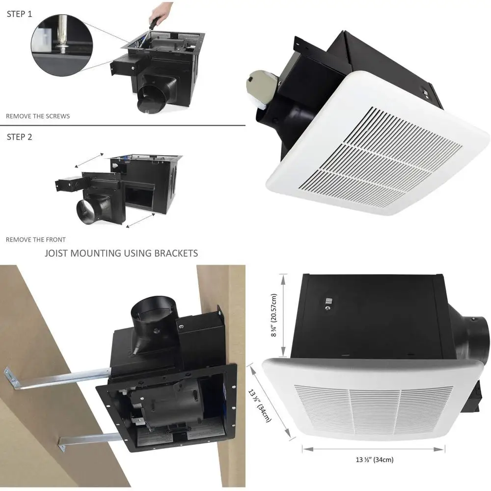 

Ultra-Quiet 150 CM 2.0 Sones Ceiling Mounted Bathroom Exhaust Fan with No Attic Access Needed