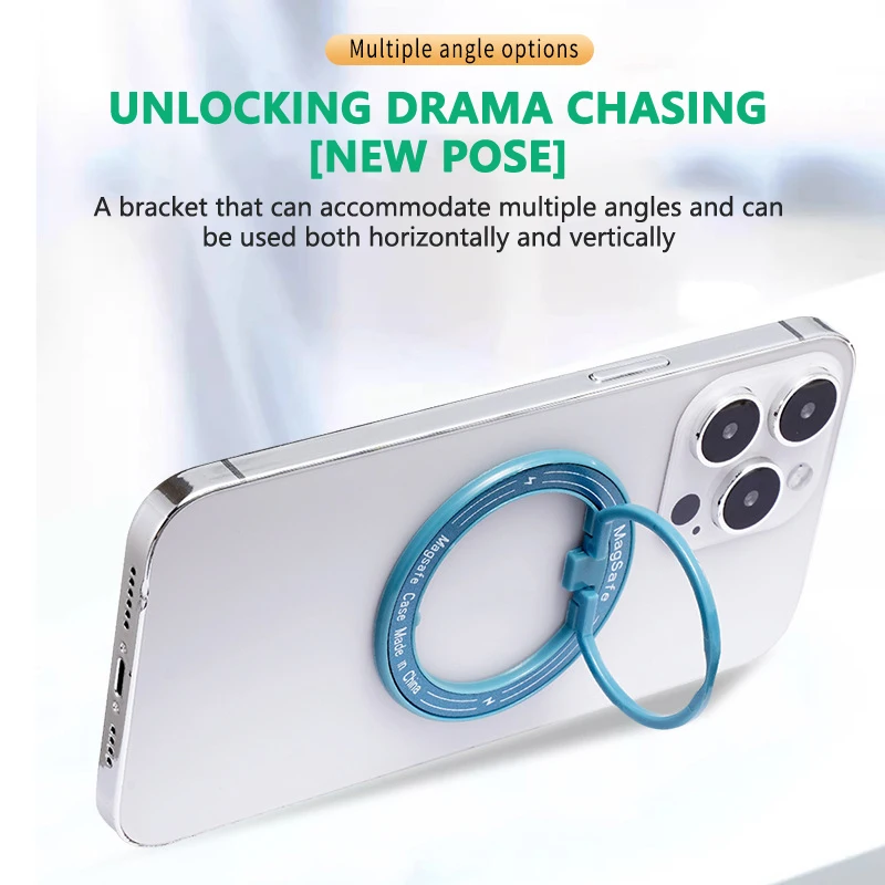 For MagSafe Phone Magnetic Finger Ring Holder For Iphone 12 13 Pro Max Mini Magnet Phone Stand Grip Mount Smartphone Accessories