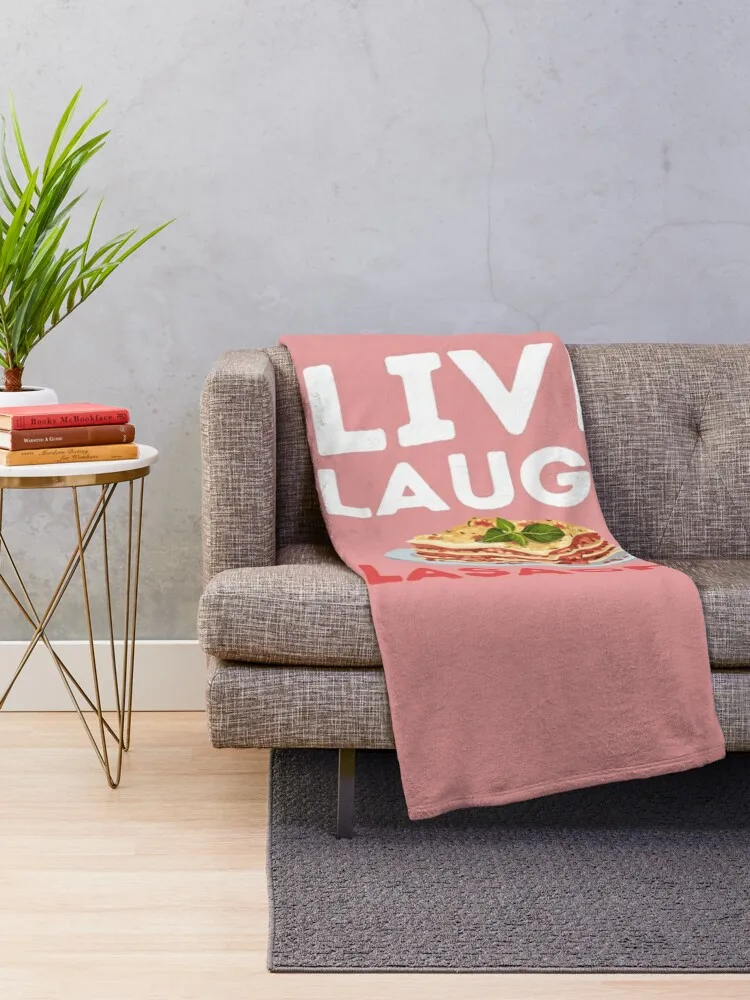 Live Laugh Lasagna - Funny lasagna enthusiast design Throw Blanket Hair Sofas Sleeping Bag Picnic Thin Blankets