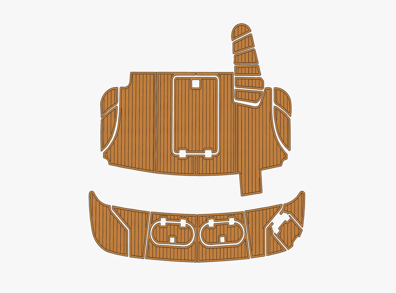 

Морской противоскользящий коврик из ЭВА под тик для катеров Carver 450 Voyager 2000-2003, толщина 6 мм (1/4 дюйма), для палубы и кокпита