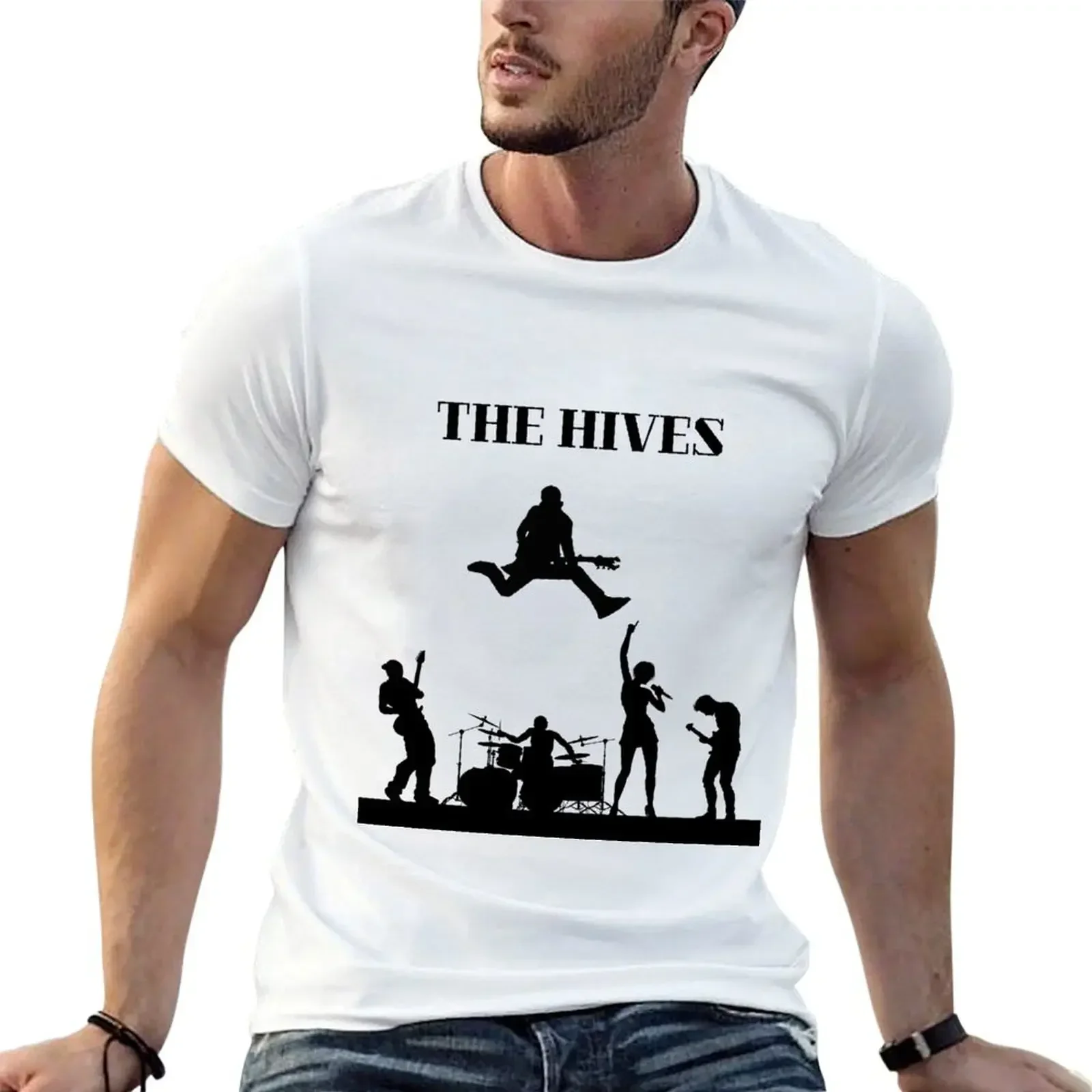 The Hives Black and white design for fans T-shirt plus sizes summer tops slim fit t shirts for men