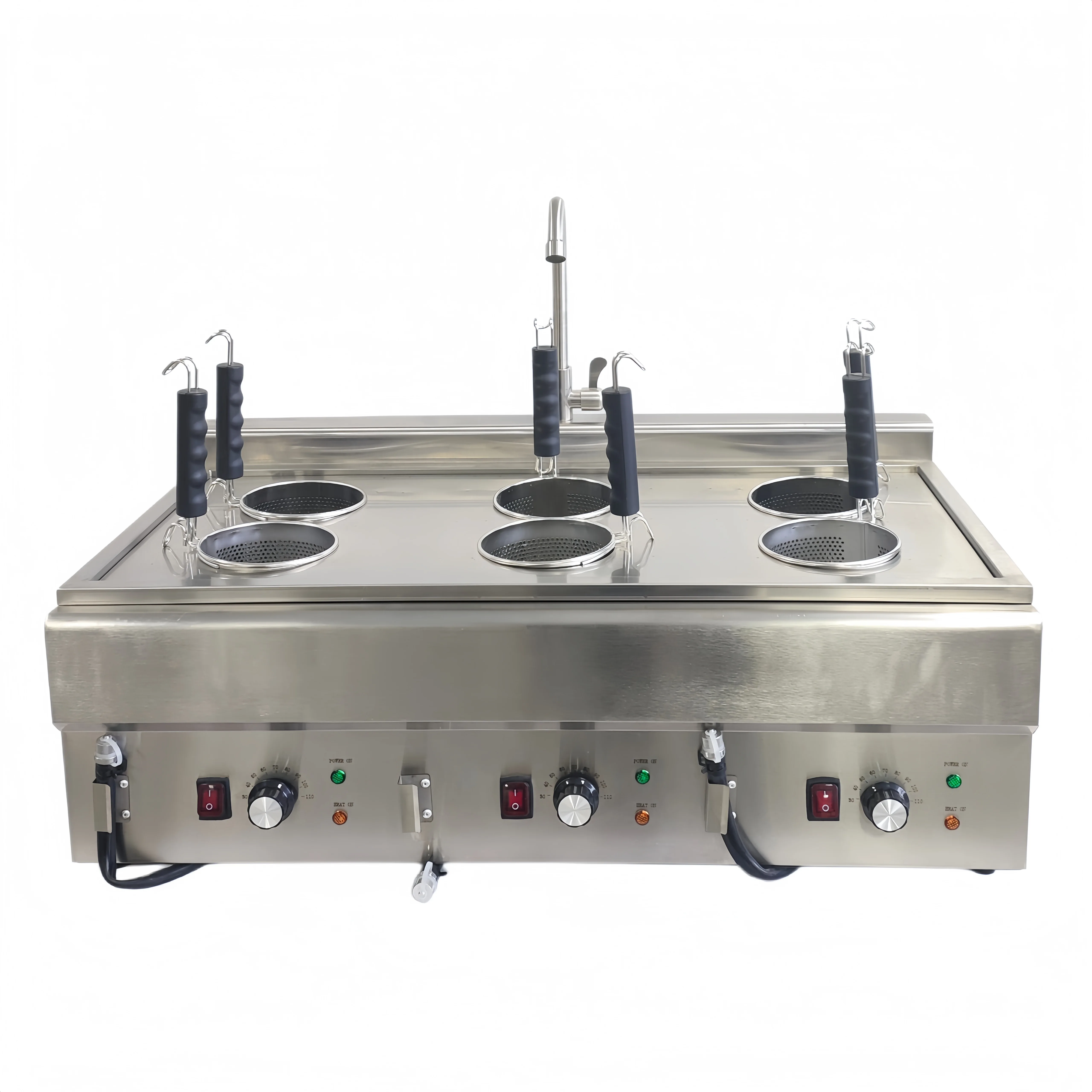 Commercial Restaurant Noodle Stove 6-hole Electric Noodle Stove 220V Stainless Steel Material Spaghetti Cooking Equipment view 3