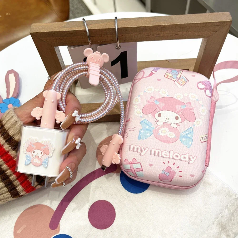 Cartoon Cable Protector for iPhone / iPad 18W/20W Charger Protector with Storage Bag Case Cable Management Wire Cord Organizers