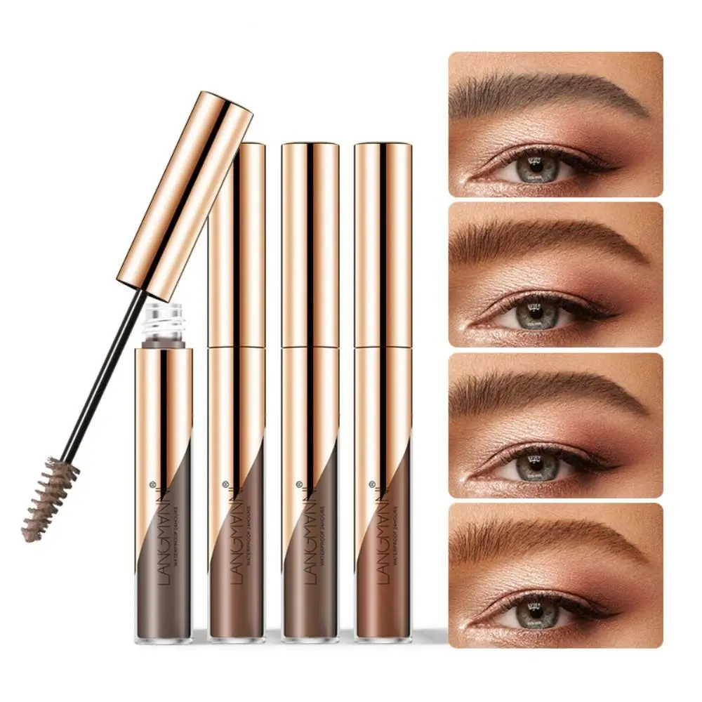 4 Farben Augenbrauen Mascara natürliche langlebige natürliche 3D flüssige Augenbrauen Creme wasserdicht 24h Farbstoff Augenbrauen Gel Make-up-Tool