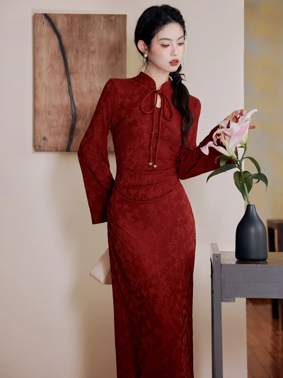 Abiti Abito da donna a maniche lunghe con volant Estate Cupro a righe Cinghie diagonali Ritaglio scavato Neon Bright Colorblock Ulzzang OL