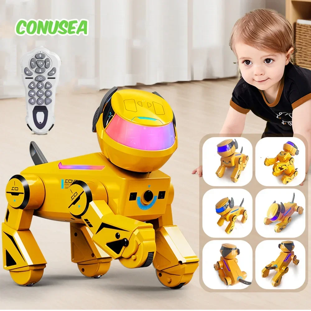 Rc Robot Cucciolo di cane Telecomando Robot intelligenti Aggiornamento Tecnologia di connessione wireless Intelligenza artificiale Giocattoli elettrici per bambini