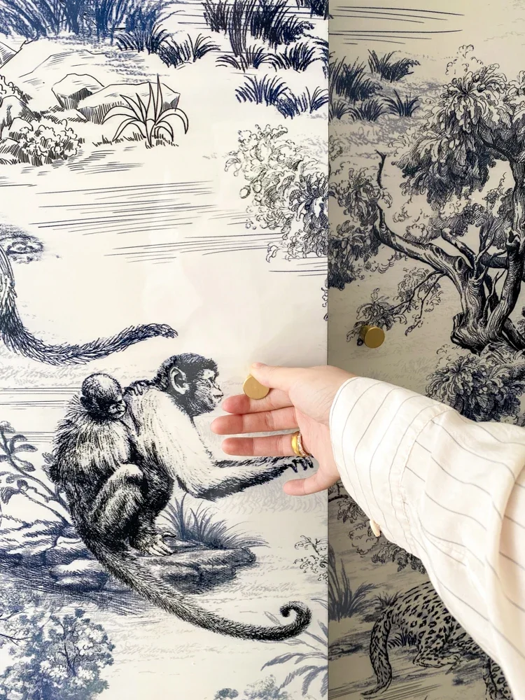 خزانة عمودية فرنسية مصنوعة من الخشب المطلي بالفن، وكابينة المدخل، والحبر الأزرق e والأبيض الجديد C hinese sty le #4