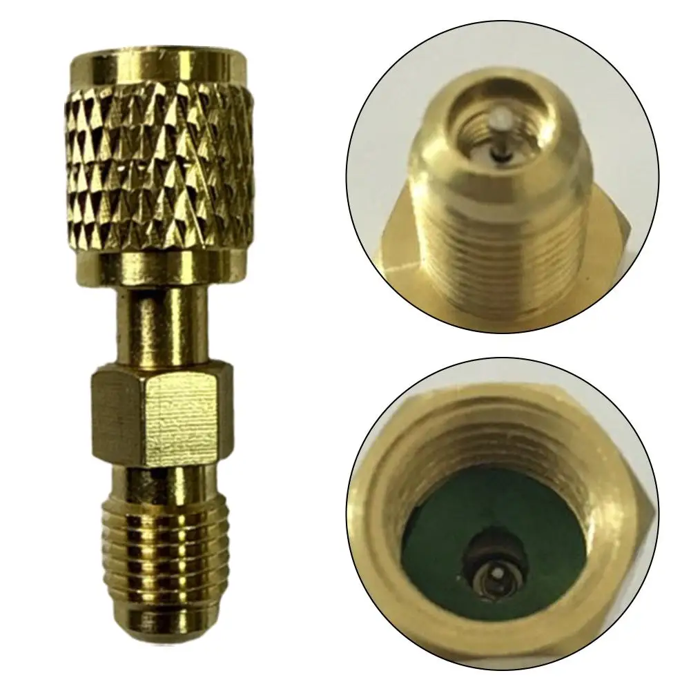 R32 R410a موصل رئيس ذكر 5/16 إلى أنثى 1/4 SAE مقرنة تكييف الهواء السريع جزء محول الهواء مكيف S7K6 #2