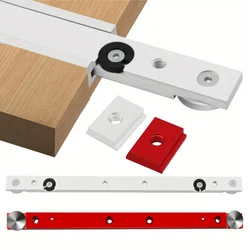 6szt Aluminiowy zestaw suwaków do piły stołowej T Slot Miter Track Jig - Zestaw suwaków do piły stołowej T Slot Miter Gauge Rod