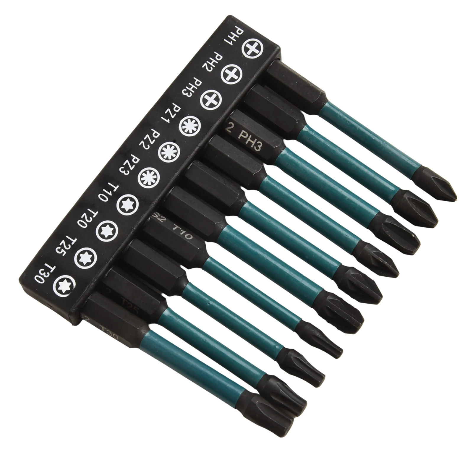 10pcs 1/4 Torx-Head Screwdriver Bit Hex Shank 70mm Long Screwdriver Bits For-Torx/Hexagon/Cross/Slotted Screw Driver