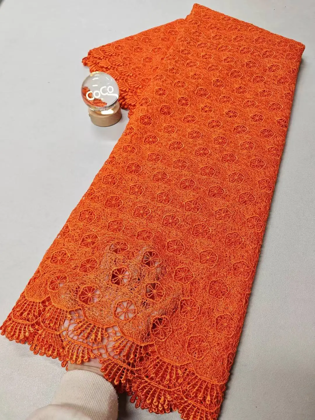 

African Nigerian Sequins Cotton Embroidery organza Lace Fabric, Tulle Wedding Party Dress, High Quality, 5Yards, 2025, XL137