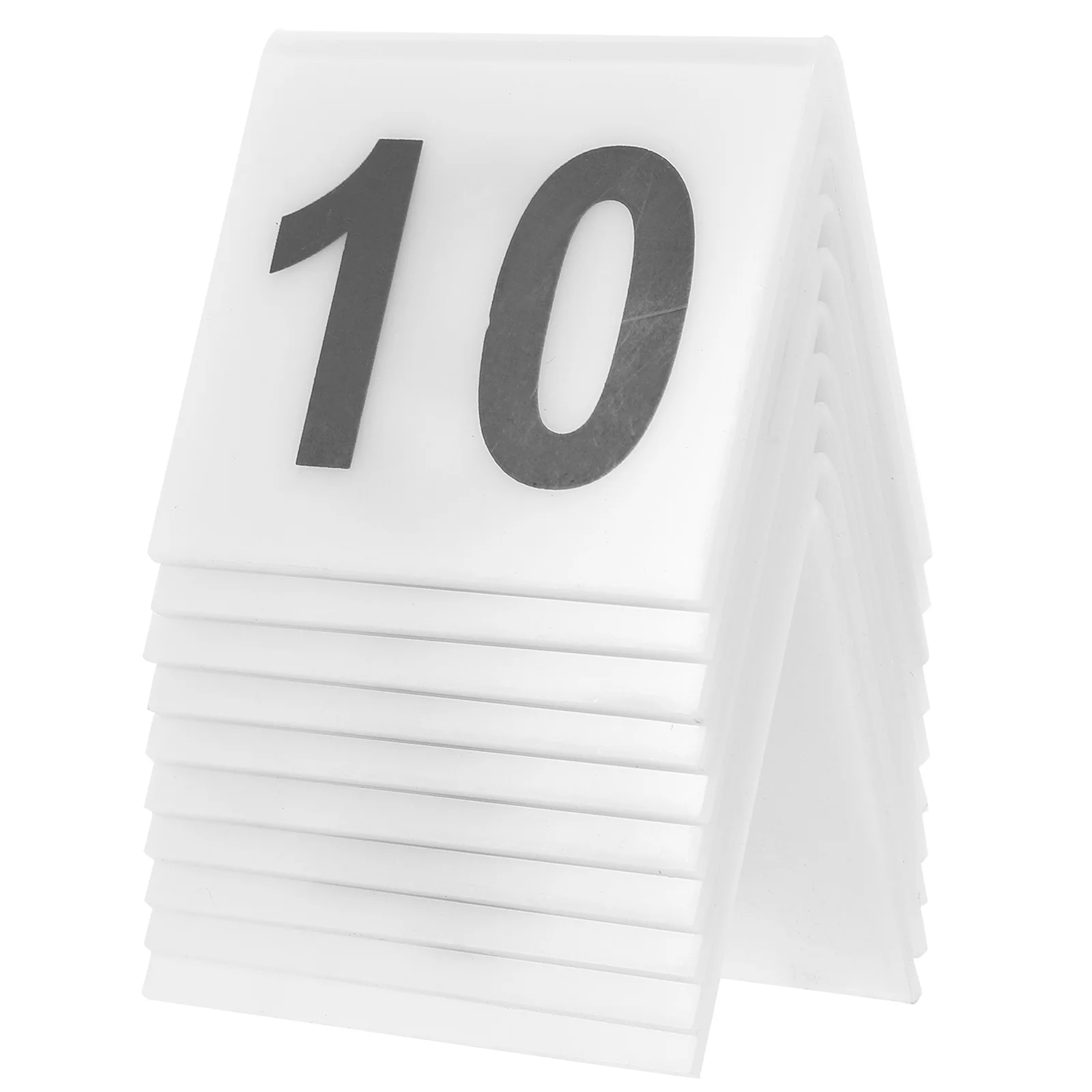 

10 Pcs Double Sided Number Plate Teepee Tent Digital Acrylic Labels Game Accessory