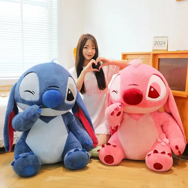 30-90CM New Disney Lilo & Stitch Sakura Doll Cartoon Angel Plush Toy Cute Anime Soft Stuffed Kawaii Children's Birthday Gift