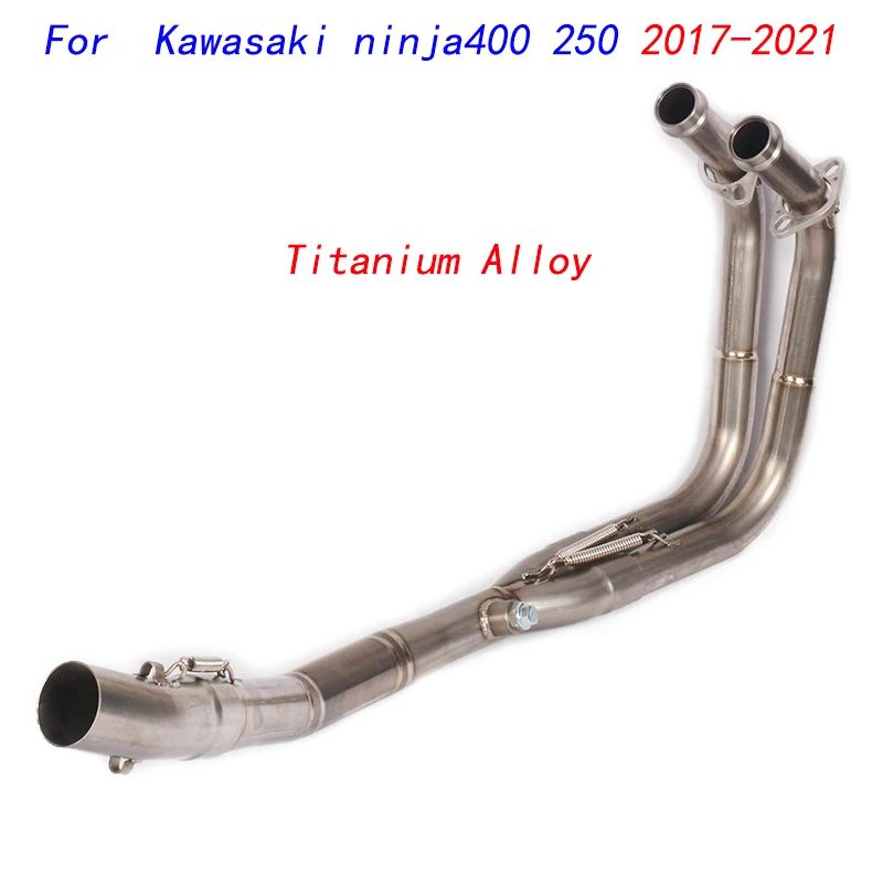 

Escape Motorcycle Front Connect Tube Head Link Pipe Titanium Alloy Exhaust System For Kawasaki Ninja400 250 2017-2021