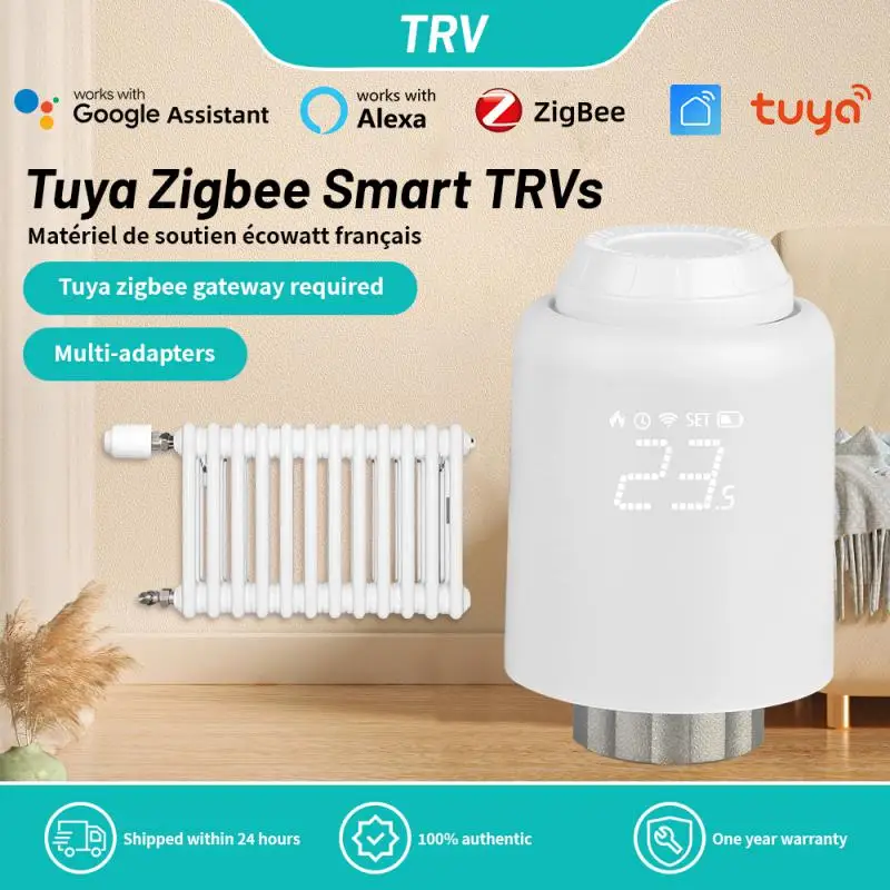 

Tuya ZigBee привод радиатора термостат умный TRV термостатический клапан контроллер температуры поддержка Alexa Google Home