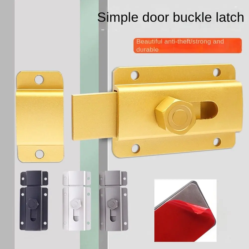 Anti-theft Aluminum Alloy Door Latch Hasp Buckle Bolt Hotel Office Security Lock Wooden Gate Window Kitchen Home Improvement