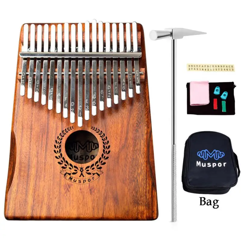 Kalimba music instrument Thumb Piano 17 Keys Mahogany Wood Finger Piano Combinations Gifts for Kids Portable Mbira Finger Piano