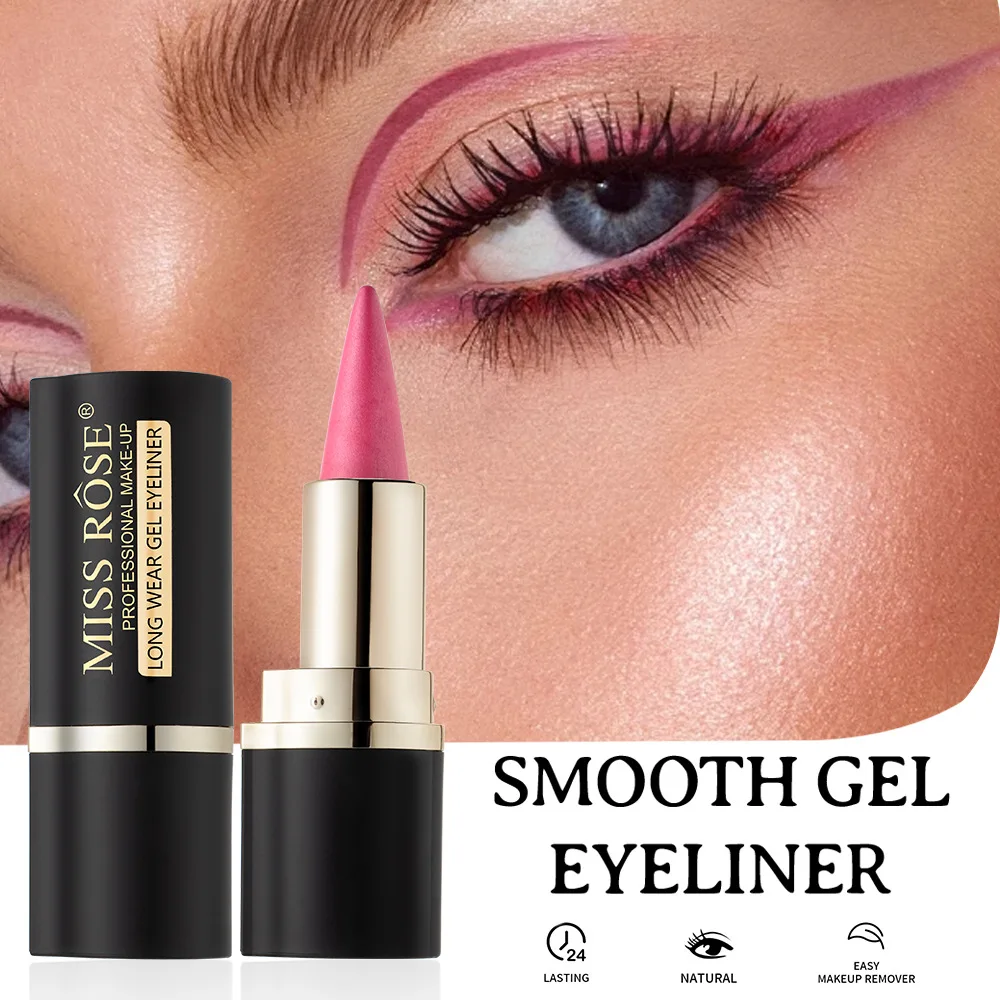 Lápis de delineador coloridos à prova d'água, à prova de manchas, de longa duração e adequado para iniciantes, maquiagem diária de olhos punk de alta pigmentação