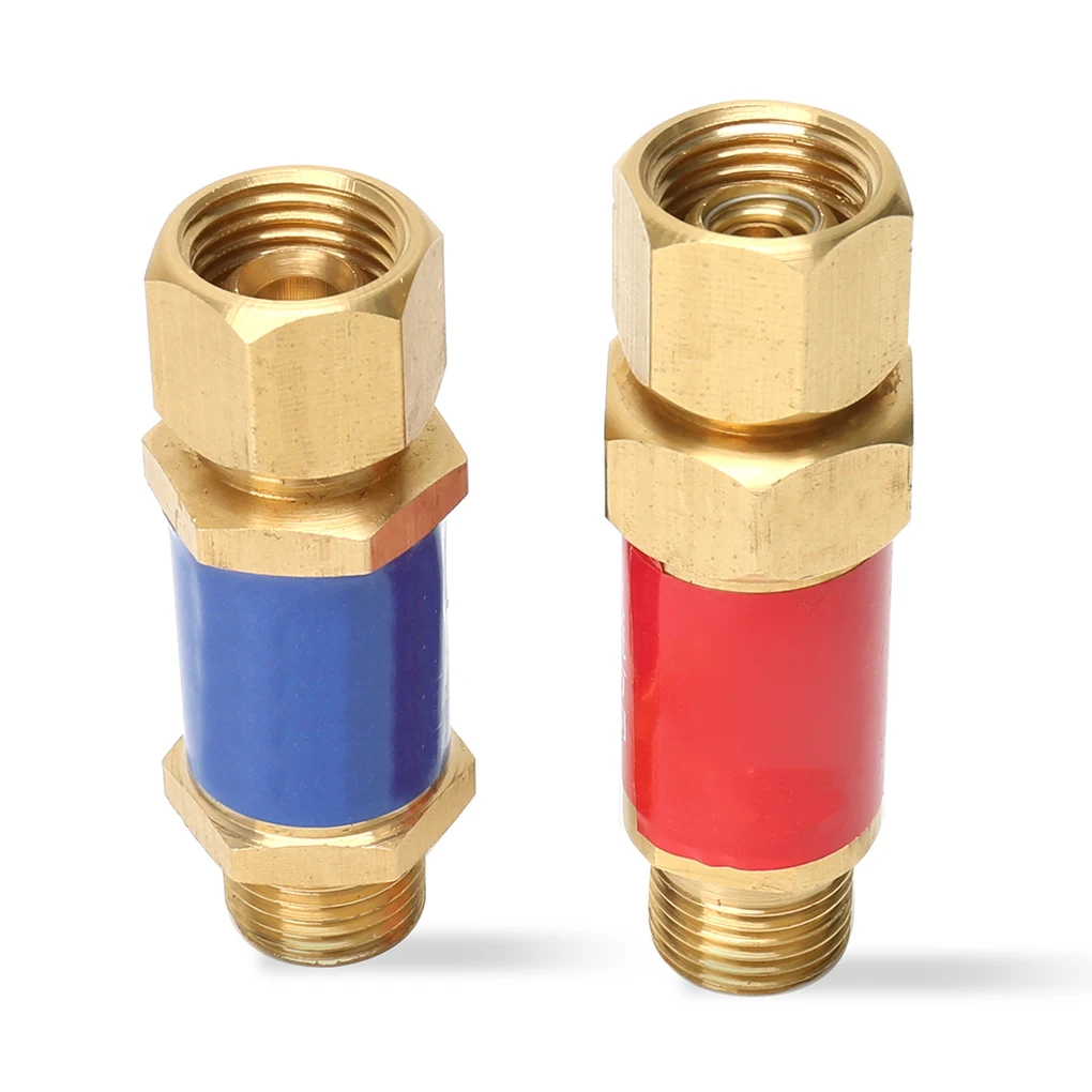 

Pack of 2 Check Valve Flashback Arrestor B Size Fitting Portable Welding Torch End Threaded Adapter Accessories