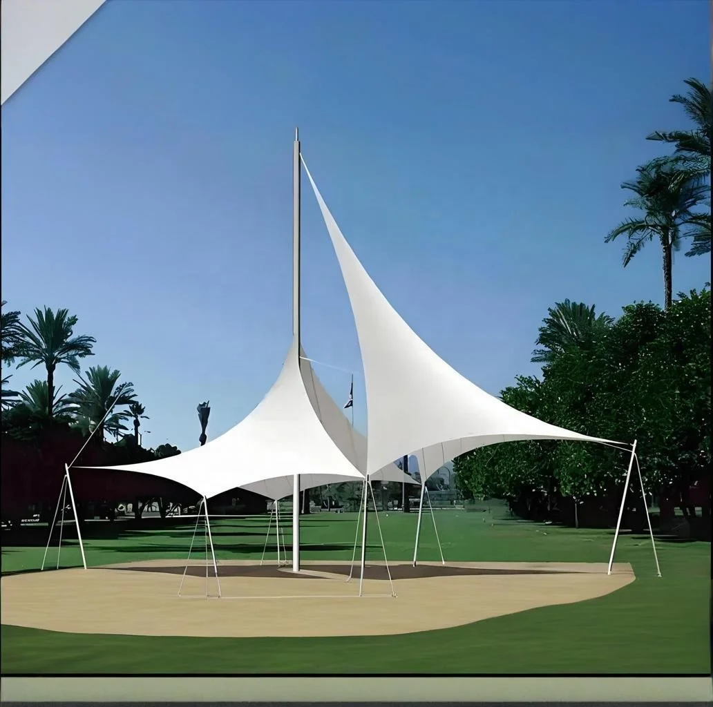 China Outdoor Canopy Shade Wind-Tensile Fric Roof Awning Durle Tent with Excellent Membrane Structure High Quality