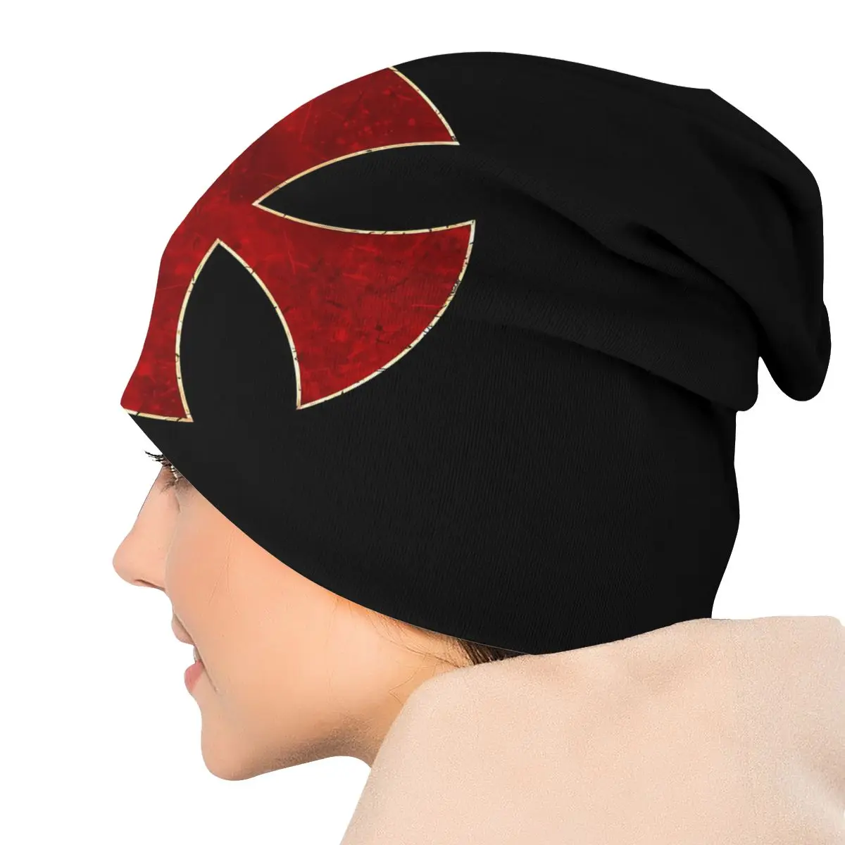 Cavaleiros Templários Cruz Gorros Bonés, Chapéu esportivo para homens e mulheres, Skullies finos, chapéu cruzado