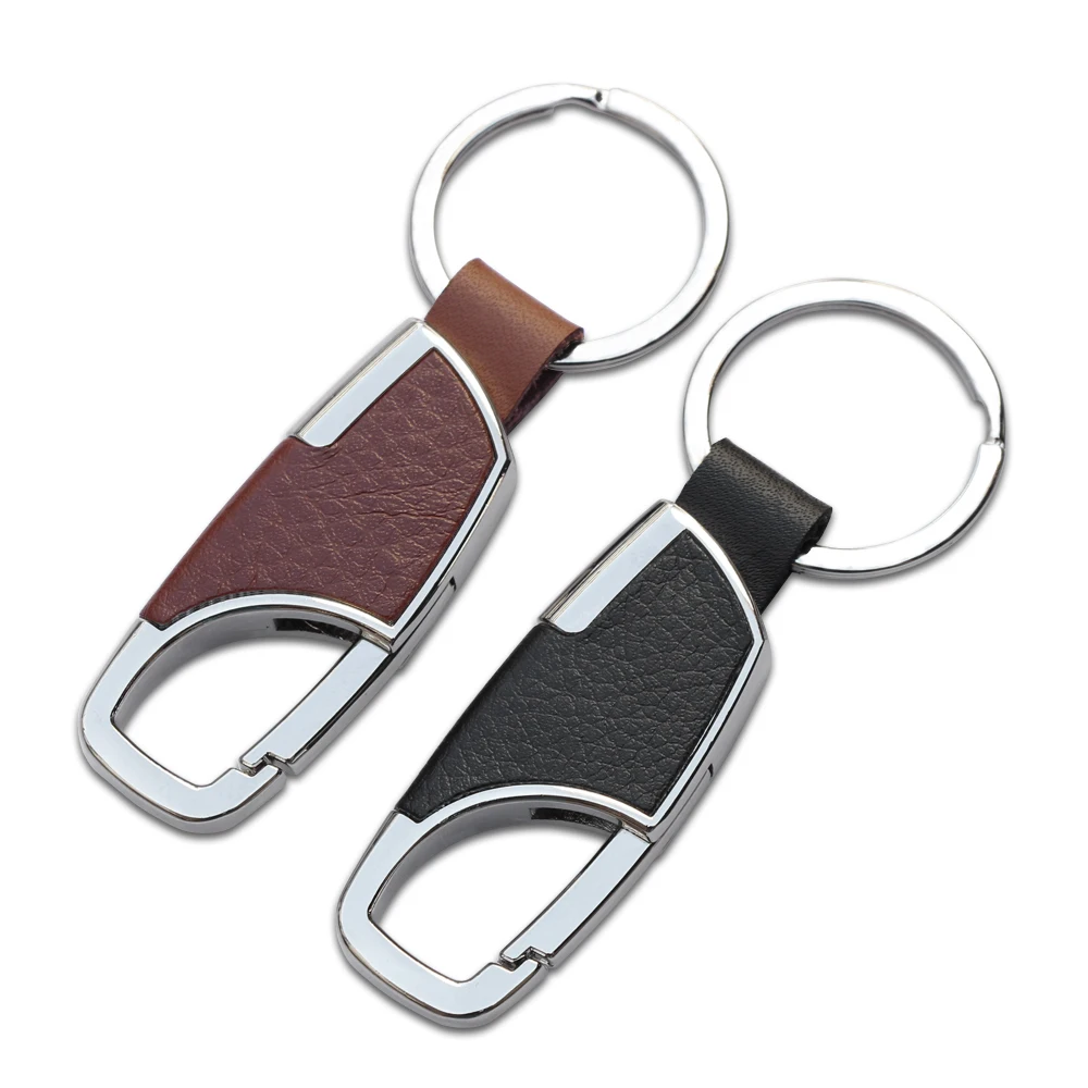 Car Styling Metal Head Layer Cowhide KeyChain for Nissan Teana X-Trail Qashqai Livina Sylphy Tiida Sunny March Murano Geniss Juk