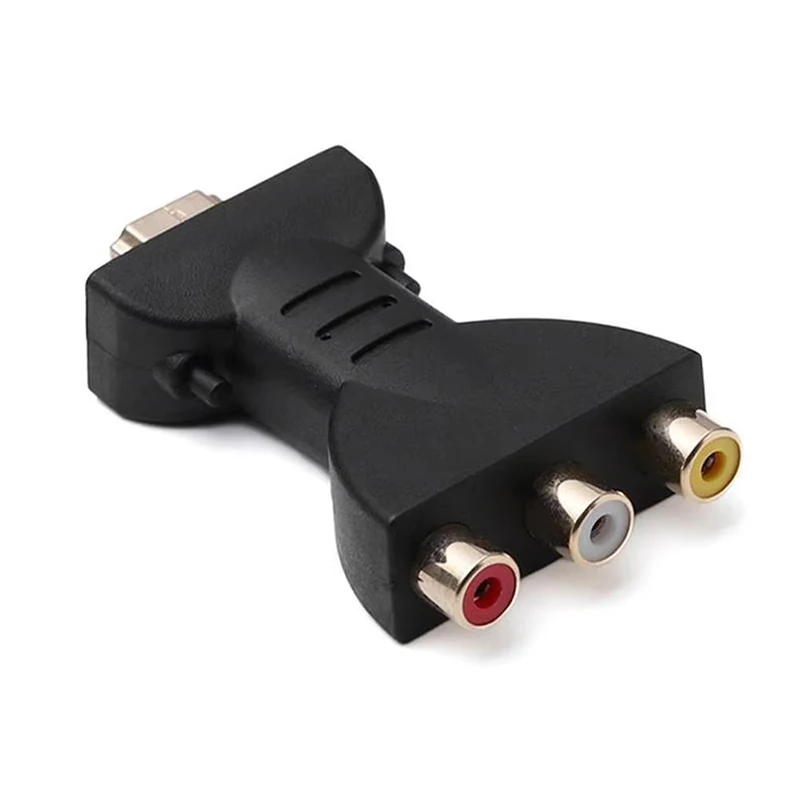HDTV TO AV Gold-plated HDMI-compatible Male To 3 RGB Red White Yellow RCA Video Audio Adapter AV Component Converter Connector