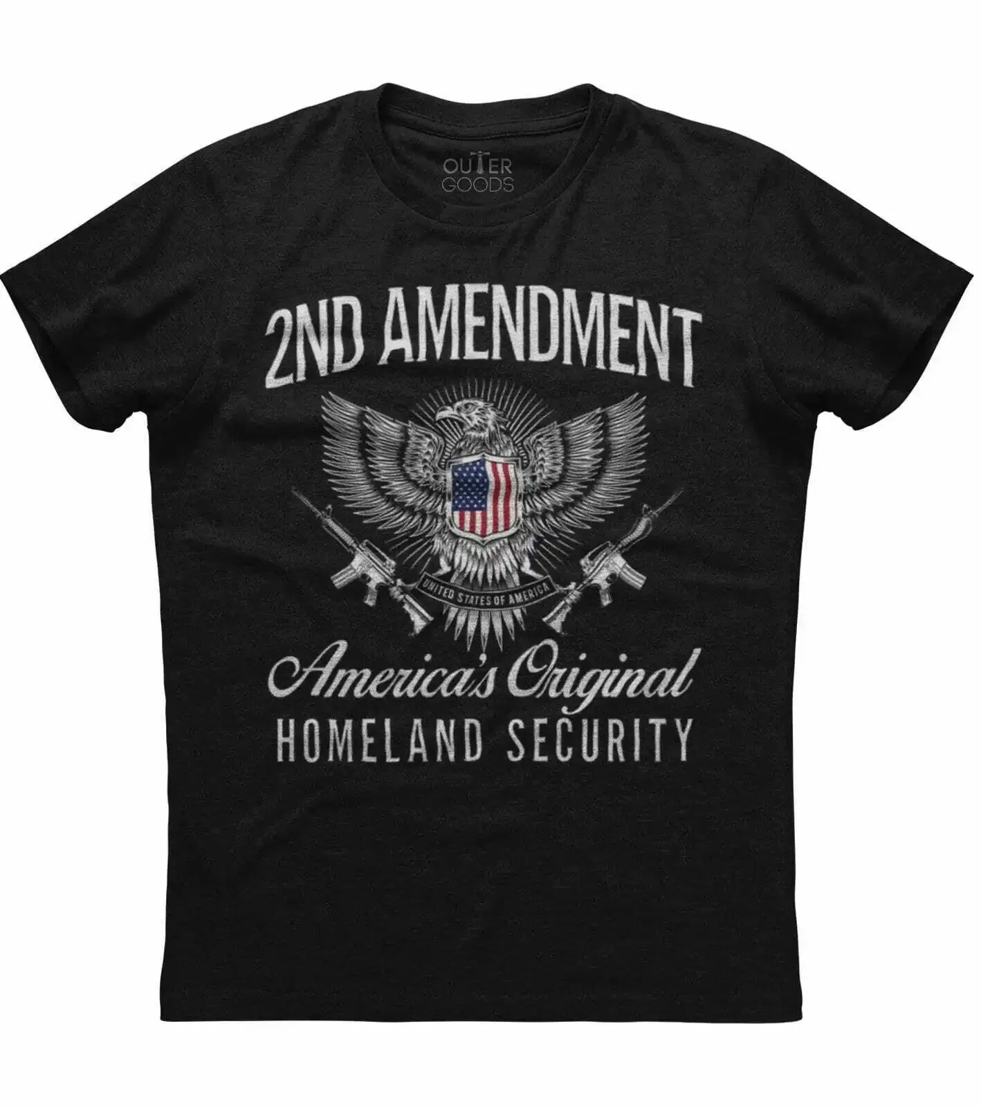 2nd Amendment, America's Original Homeland Security Eagle Patriotic T-Shirt. Summer Cotton O-Neck Short Sleeve Mens T Shirt New