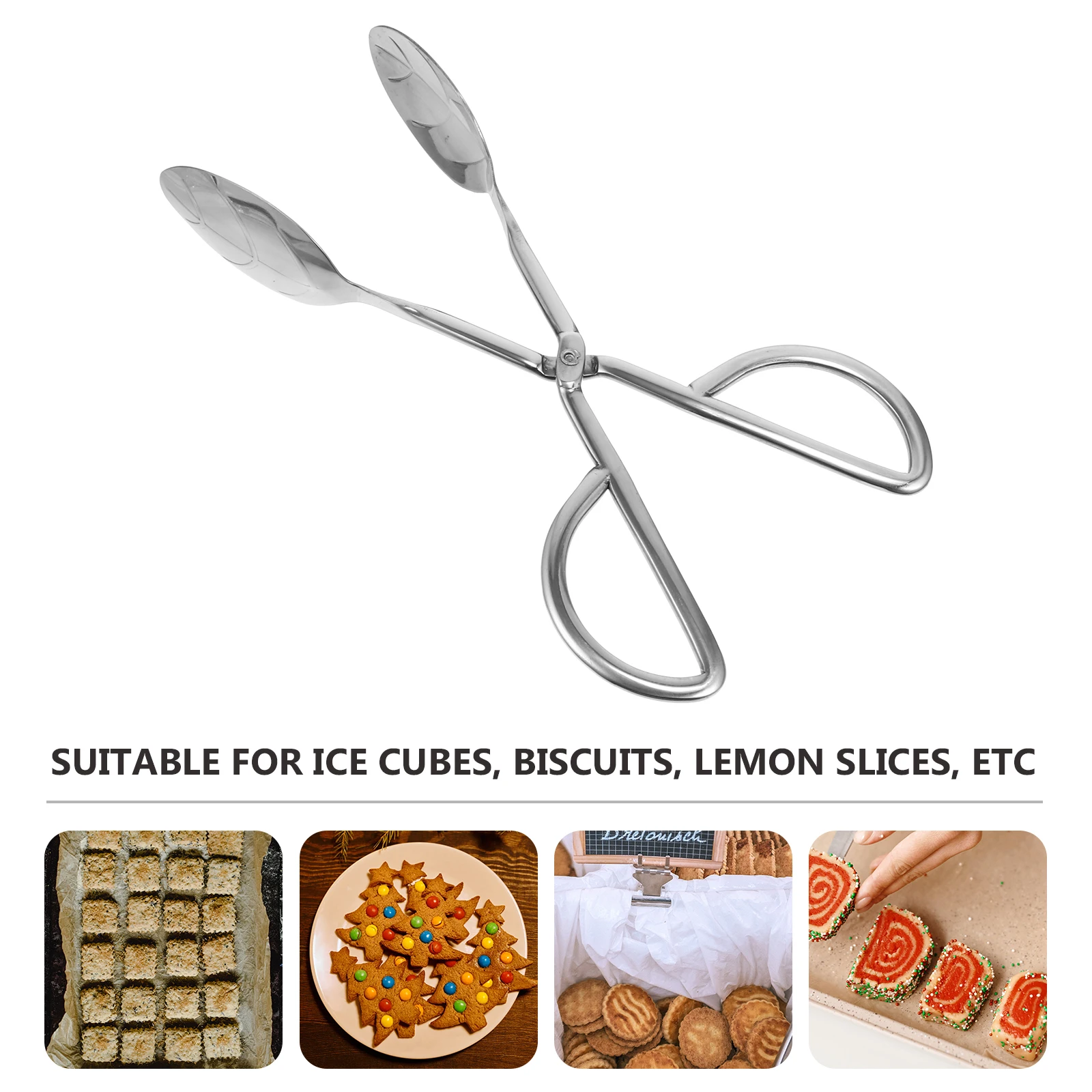 

1 pc Stainless Shape Food Tong Heat Resistant Rust Proof Multi Function Barbecue Clip For Home Outdoor Party Buffet