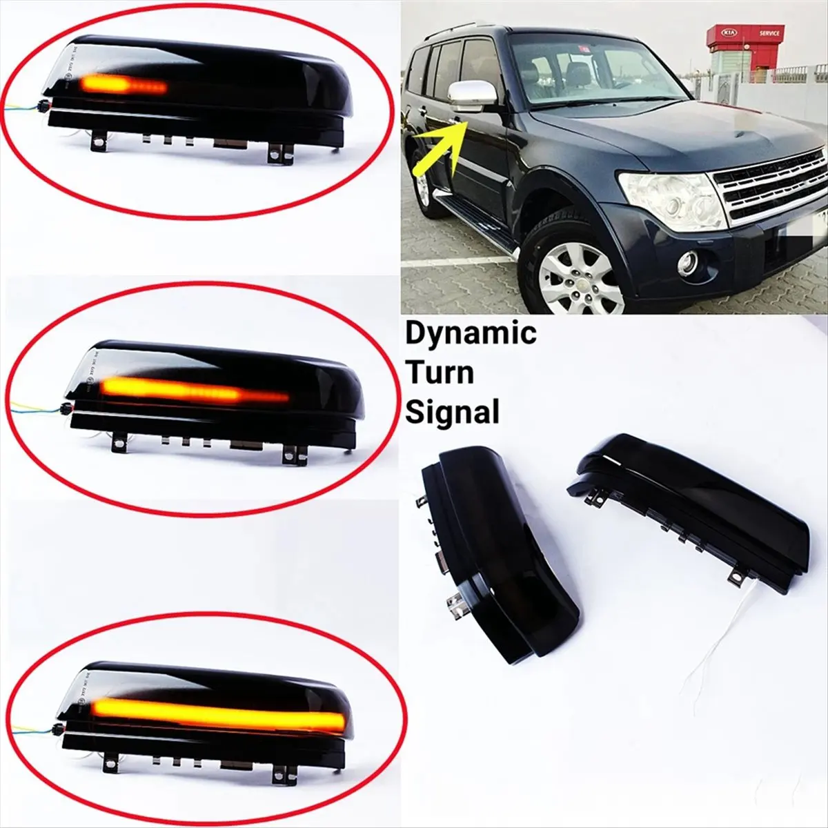 LED Dynamic Turn Signal Lights Side Mirror Indicator Signal Lamp for V73 V77 V93 V97 8351A029 8351A030