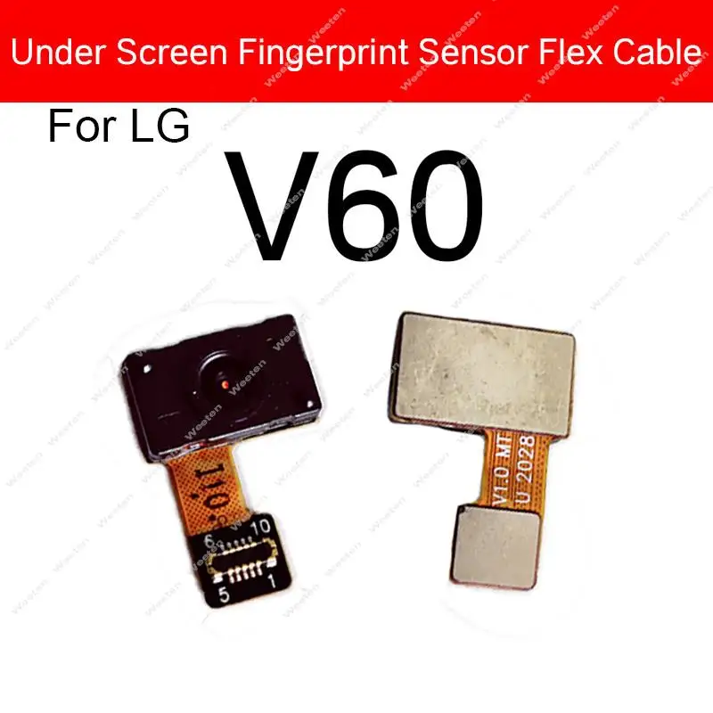 Under Screen Fingerprint Sensor Flex Cable For LG G8X G9 V50S V60 ThinQ Velvet 5G G900 Fingerprint Sensor Home Touch Flex Ribbon