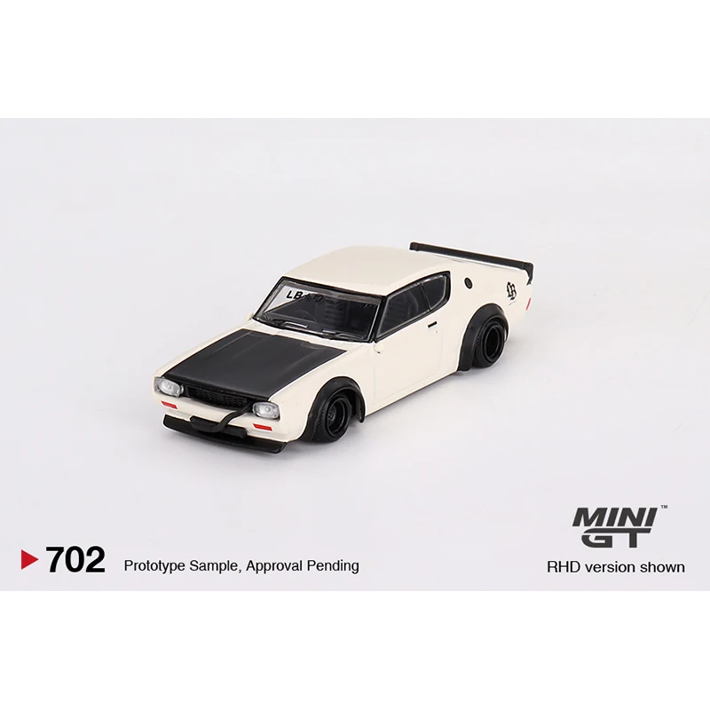 MINIGT 702 In magazzino 1:64 LBWK Skyline KPGC110 Kenmeri Liberty Walk White Diecast Diorama Car Model Collection giocattoli In miniatura